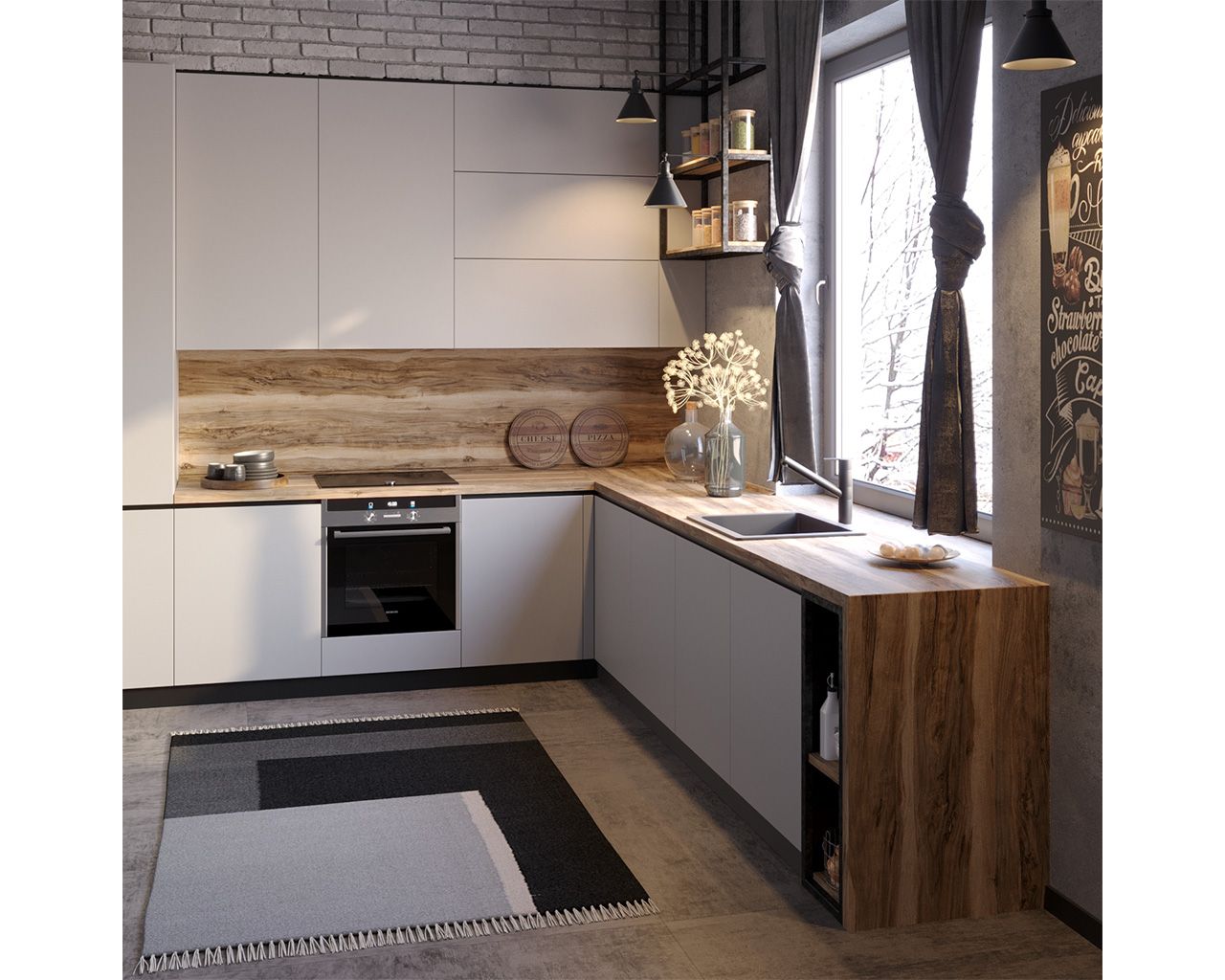 Столешница-постформинг R3  FS1490 W5 Слэб карамельный SUPERIOR, 3050*600*38 мм. Рис. 2