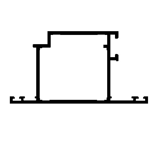 Створка-T дверная ALUMARK 84/43 мм 6,5м Белая RAL9016. Рис. 1 Створка-T дверная ALUMARK 84/43 мм 6,5м Белая RAL9016. Рис. 1