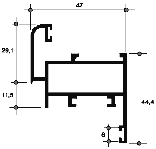Створка 400-02 (167) 6м Белый. Рис. 1