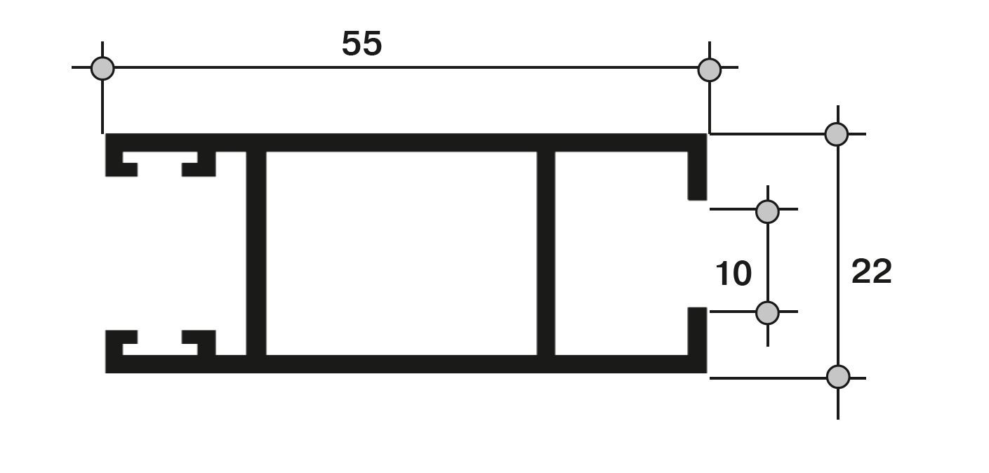 Створка боковая (1), 640-10 SO (766) 6м Белый. Рис. 2