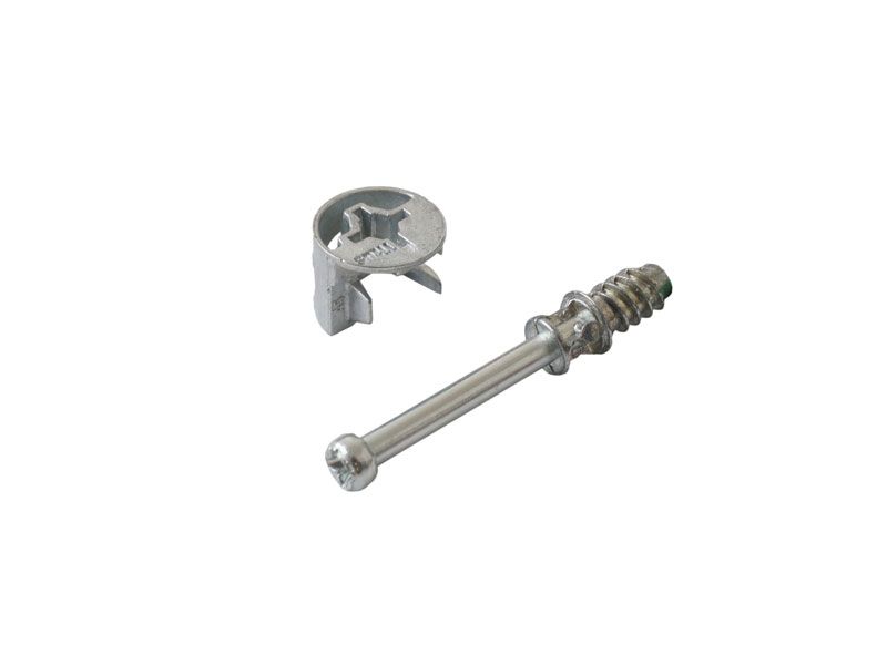 Стяжка эксцентр. компл. (Эксцентрик D15, H=11,9 мм + дюбель евровинт 34мм., для плит 15/16 мм), цинк. Рис. 1