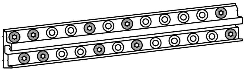 Стяжка ригель-стойка для глубины ригеля 239 -280 мм, материал алюминий/нерж. сталь. Рис. 1 Стяжка ригель-стойка для глубины ригеля 239 -280 мм, материал алюминий/нерж. сталь. Рис. 1