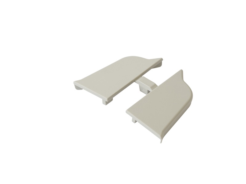 Комплект торцевых заглушек овального пристеночного бортика, L+R, пластик, серый. Рис. 1 Комплект торцевых заглушек овального пристеночного бортика, L+R, пластик, серый. Рис. 1