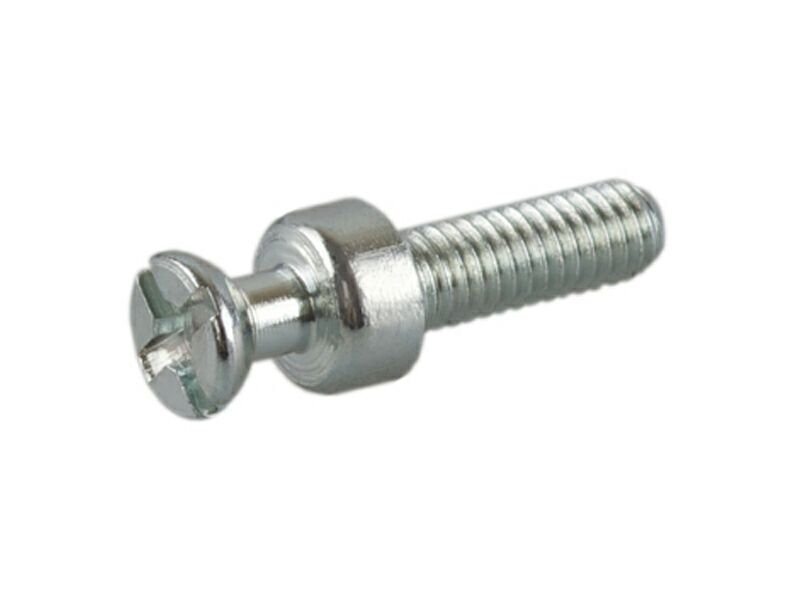 TI09 Дюбель стяжки-полкодержателя, двухсторонний (винт), L=12 мм, М4, сталь, цинк. покр.. Рис. 1
