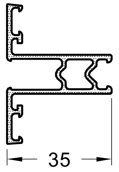 Термоизолятор ригеля ALUMARK для заполнения 20-28мм, 6м. Рис. 1 Термоизолятор ригеля ALUMARK для заполнения 20-28мм, 6м. Рис. 1