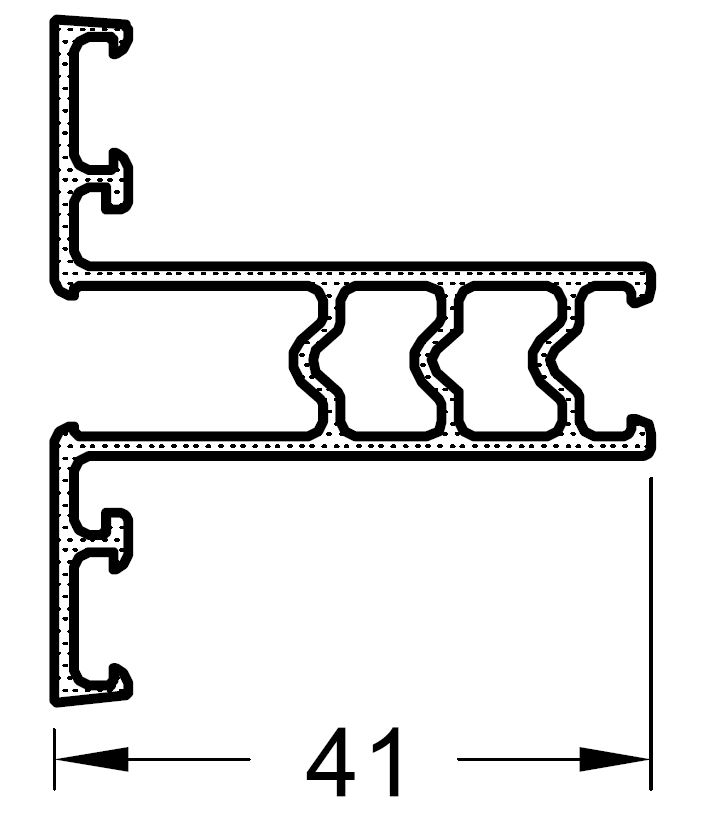Термоизолятор ригеля ALUMARK для заполнения 26-34мм, 6м. Рис. 1 Термоизолятор ригеля ALUMARK для заполнения 26-34мм, 6м. Рис. 1