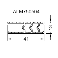 Термоизолятор стойки ALUMARK для заполнения 26-34мм, 6м. Рис. 1
