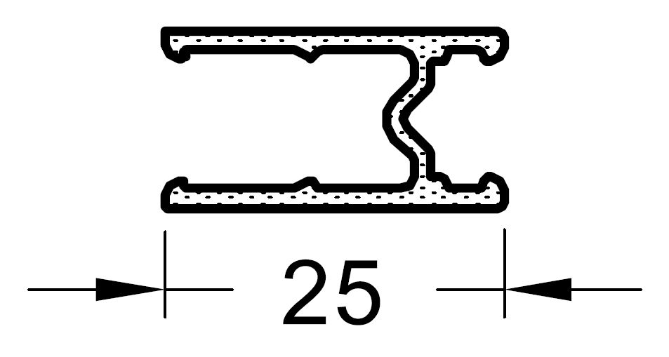 Термоизолятор стойки для заполнения до 18мм, 6.8м. Рис. 1 Термоизолятор стойки для заполнения до 18мм, 6.8м. Рис. 1