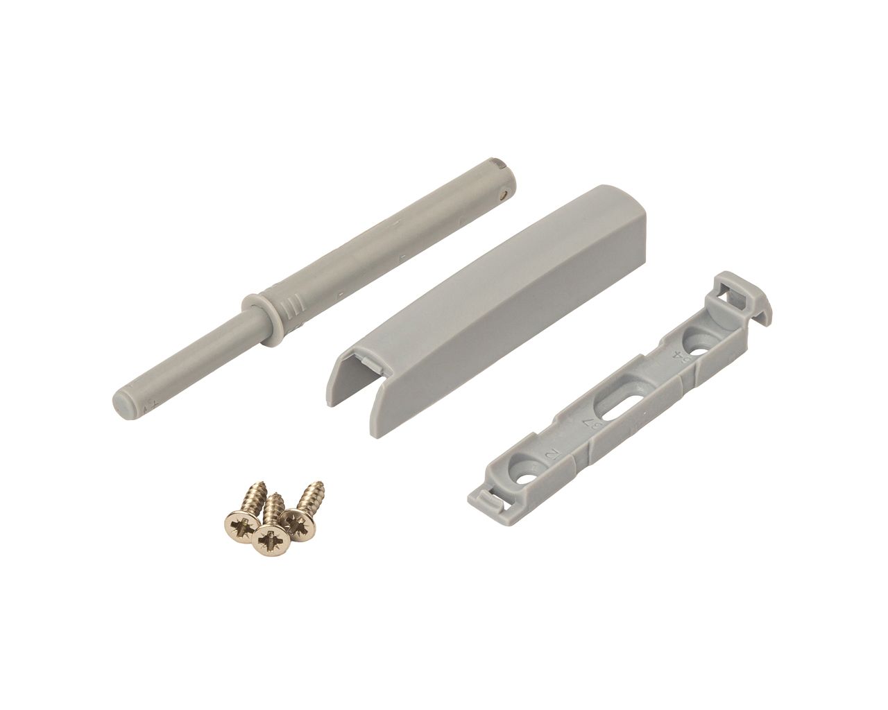 Толкатель Push-to-Open Firmax Smartline, плечо 38мм, внешнее крепление, светло-серый. Рис. 1 Толкатель Push-to-Open Firmax Smartline, плечо 38мм, внешнее крепление, светло-серый. Рис. 1