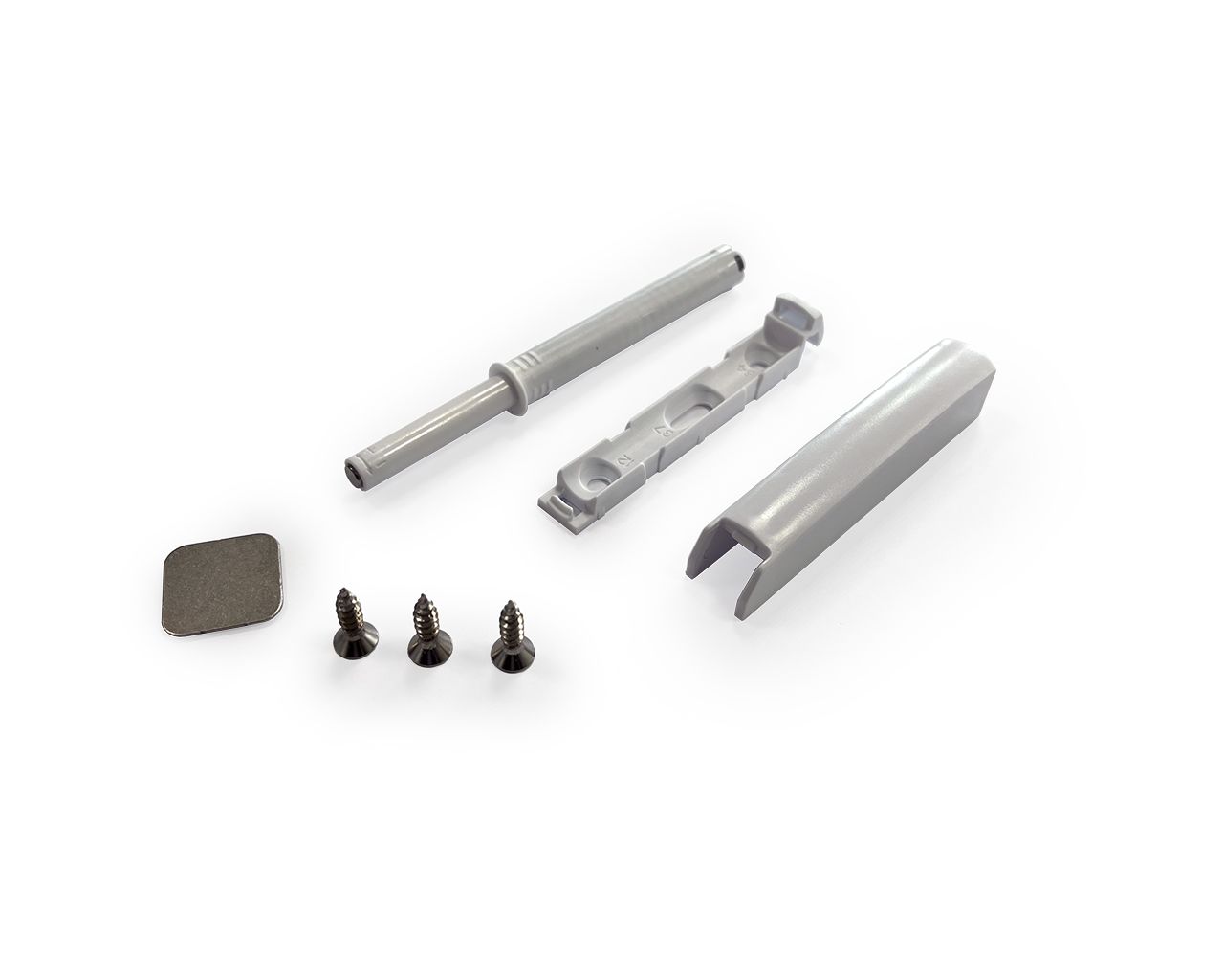 Толкатель Push-to-Open Firmax Smartline с магнитным держателем, плечо 38мм, внешнее крепление, белый. Рис. 1 Толкатель Push-to-Open Firmax Smartline с магнитным держателем, плечо 38мм, внешнее крепление, белый. Рис. 1