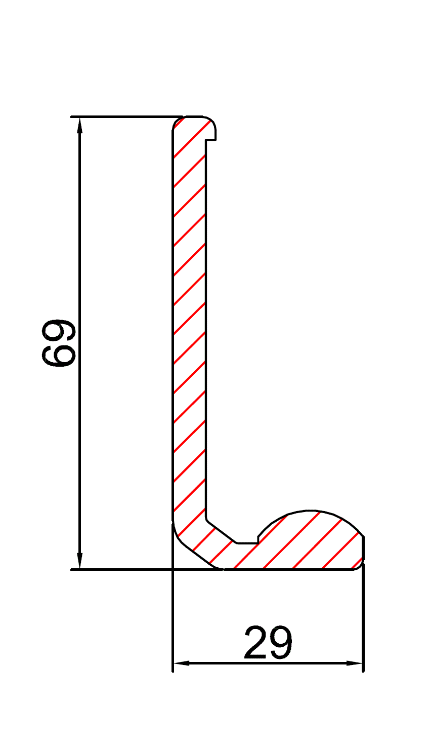 Трек быстрый телескопического привода ES200T 3125 мм, 25505807140. Рис. 1