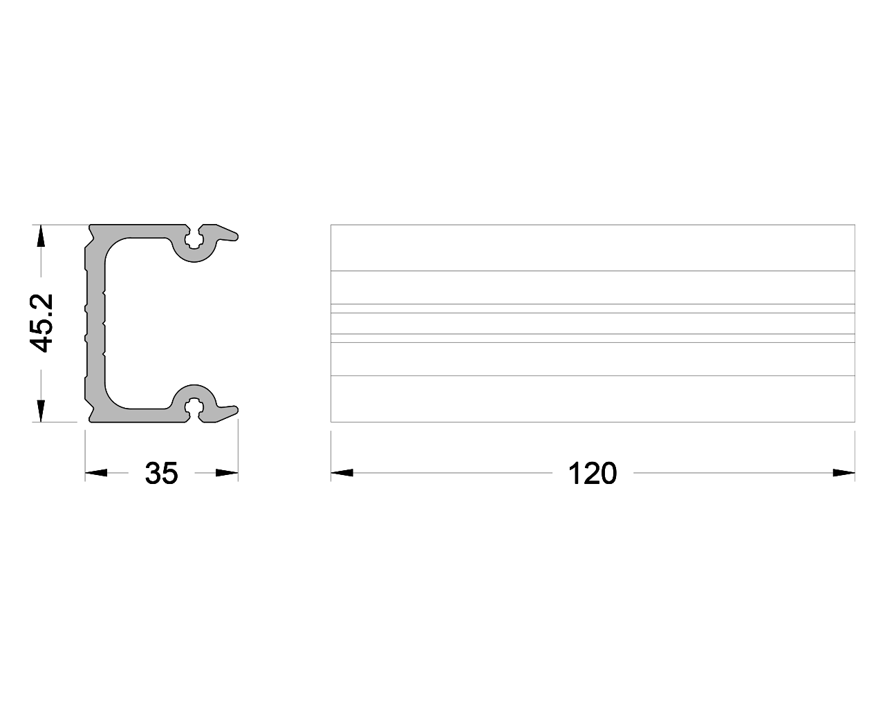 Т-соединитель ALUMARK для ригеля 157130 120 мм