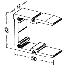 Т-соединитель для 150030 ALUMARK 18мм. Рис. 1 Т-соединитель для 150030 ALUMARK 18мм. Рис. 1