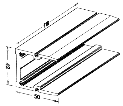 Т-соединитель для 150135 ALUMARK 119мм. Рис. 2