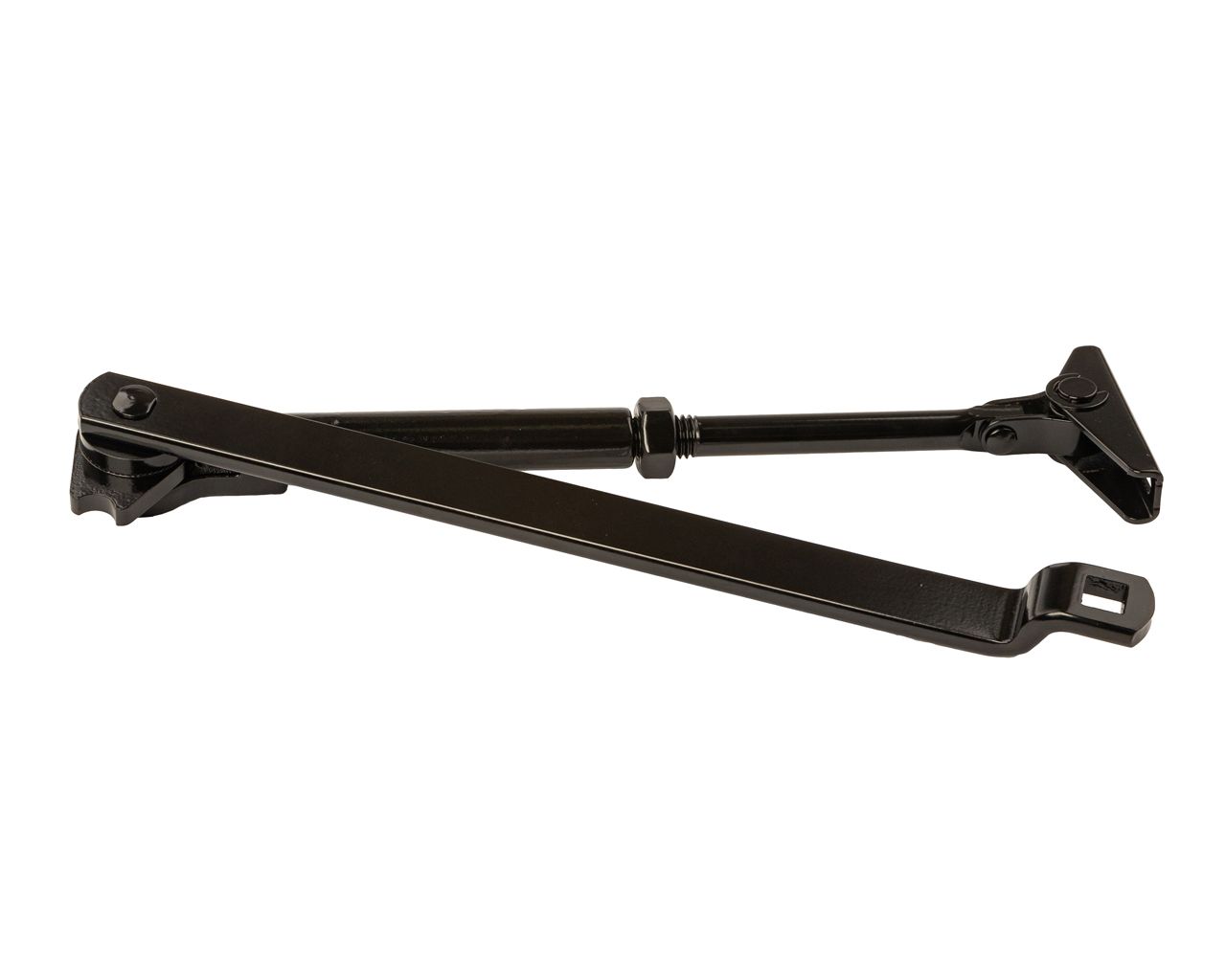 Тяга рычаг с фиксацией к доводчику TS 10, TS 11 Черный RAL9005. Рис. 1 Тяга рычаг с фиксацией к доводчику TS 10, TS 11 Черный RAL9005. Рис. 1