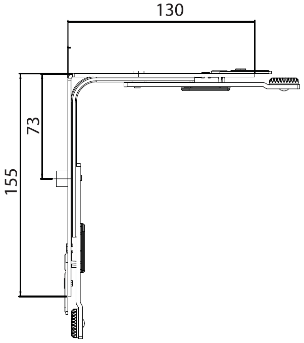Угловая передача стандартная (155СЦх130мм) Elementis 2. Рис. 2 Угловая передача стандартная (155СЦх130мм) Elementis 2. Рис. 2