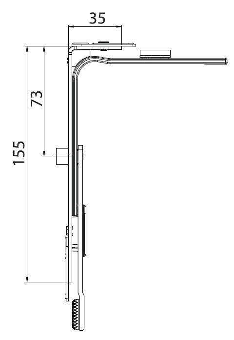 Угловая передача узкая (155СЦх35мм). Рис. 2