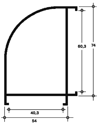 Угол 40х60,400-74 (167) 6м Белый. Рис. 1