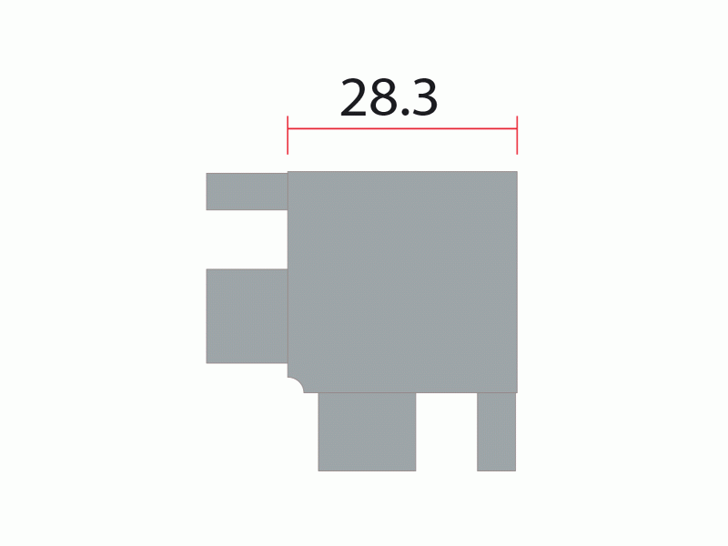 Угол 90° внутренний среднего профиля GOLA Alphalux, алюминий. Рис. 3 Угол 90° внутренний среднего профиля GOLA Alphalux, алюминий. Рис. 3