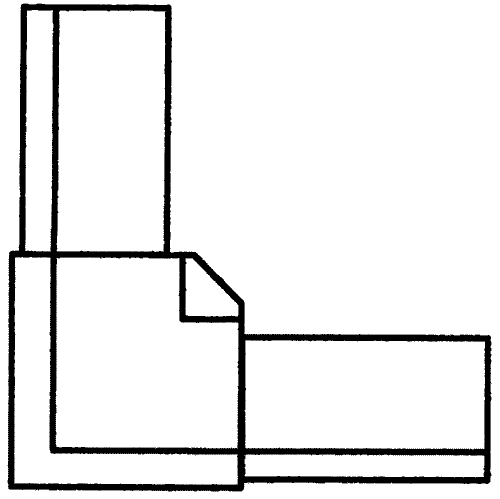 Уголок BAUSET ABS для профиля МС коричневый. Рис. 3 Уголок BAUSET ABS для профиля МС коричневый. Рис. 3