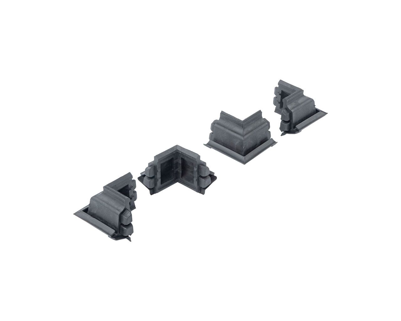 Уголок для уплотнителя ALM770071  наружный угол черный комплект: 4 шт. Рис. 1