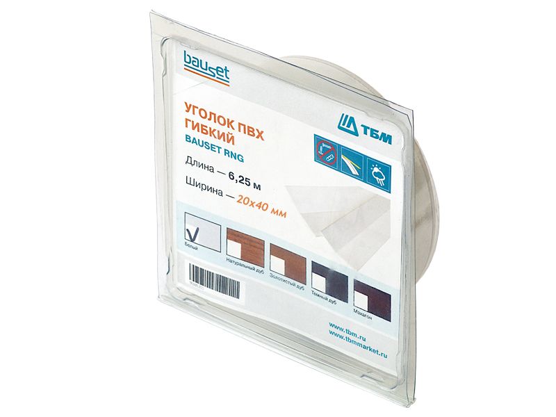 Уголок гибкий без скотча Bauset RNG 20х40 рул 6,25 м бел (блистер). Рис. 1 Уголок гибкий без скотча Bauset RNG 20х40 рул 6,25 м бел (блистер). Рис. 1