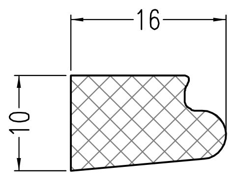 Уплотнитель Алюстарт на профиль-порог, EPDM, черный. Рис. 2 Уплотнитель Алюстарт на профиль-порог, EPDM, черный. Рис. 2