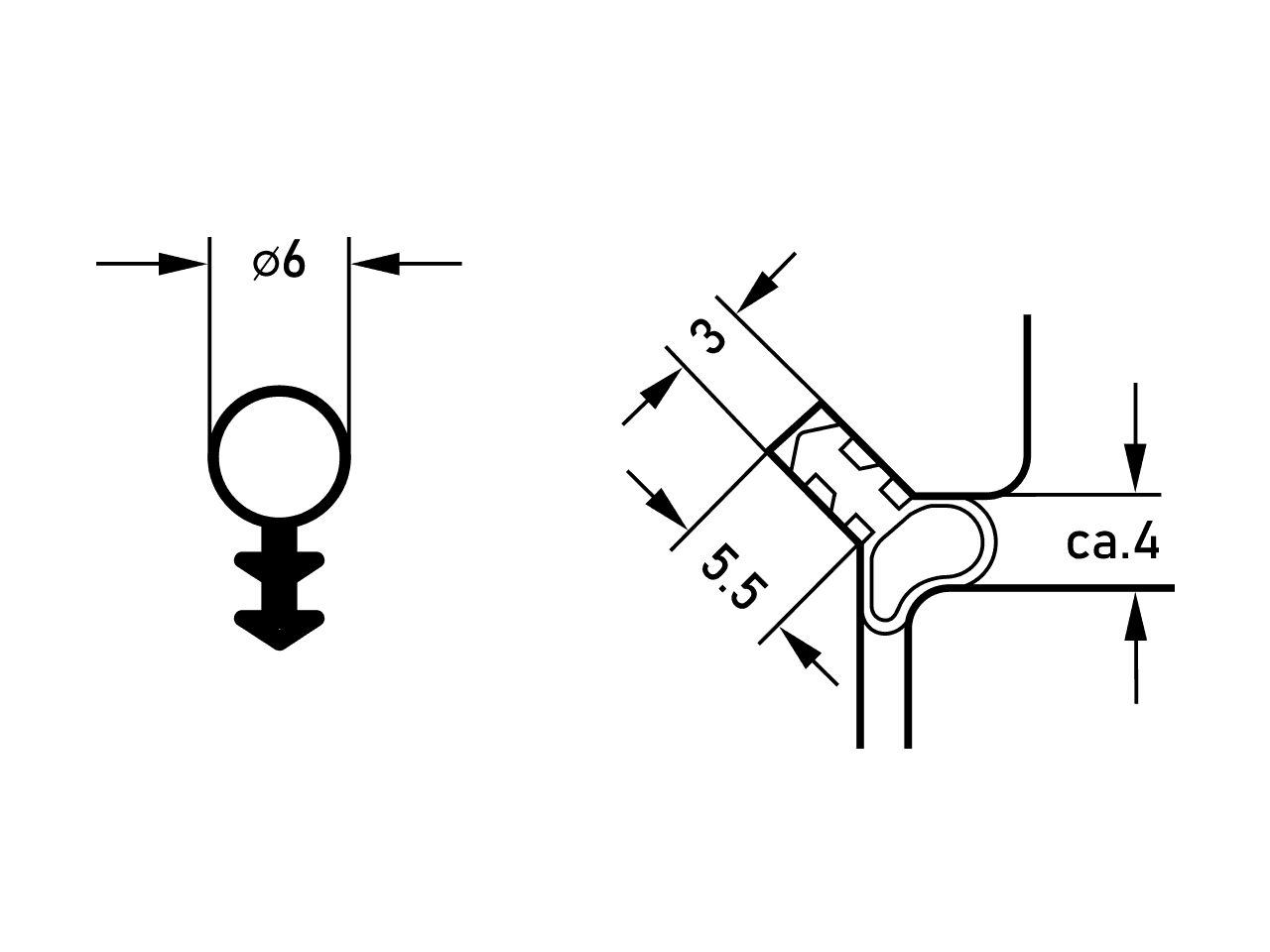 Уплотнитель DEVENTER деревянных окон, силикон, белый RAL 9016, 1м. Рис. 1