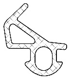 Уплотнитель SUPER ELASTIC совместим с профилем Rehau 952, притвор, черный RAL9011. Рис. 1