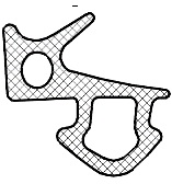 Уплотнитель SUPER ELASTIC для профиля VEKA 253, рама, стеклопакет, черный RAL9011. Рис. 1