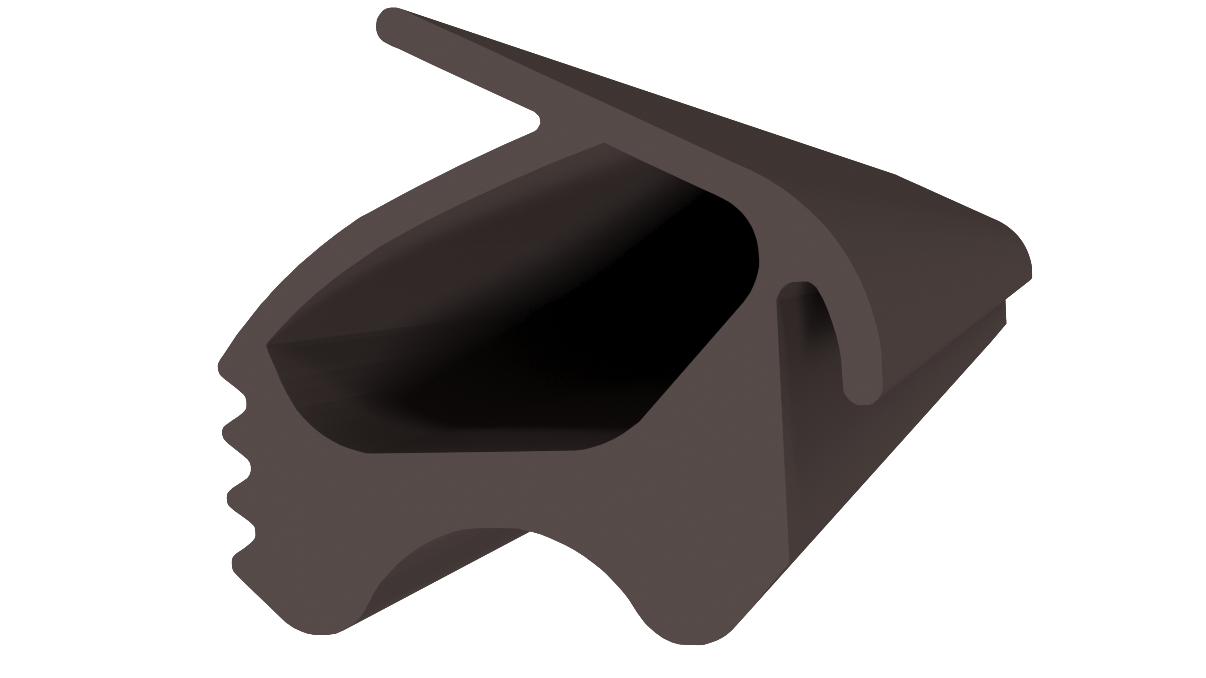 Уплотнитель для деревянных дверей DEVENTER, ТЭП, темно-коричневый RAL 8014. Рис. 3