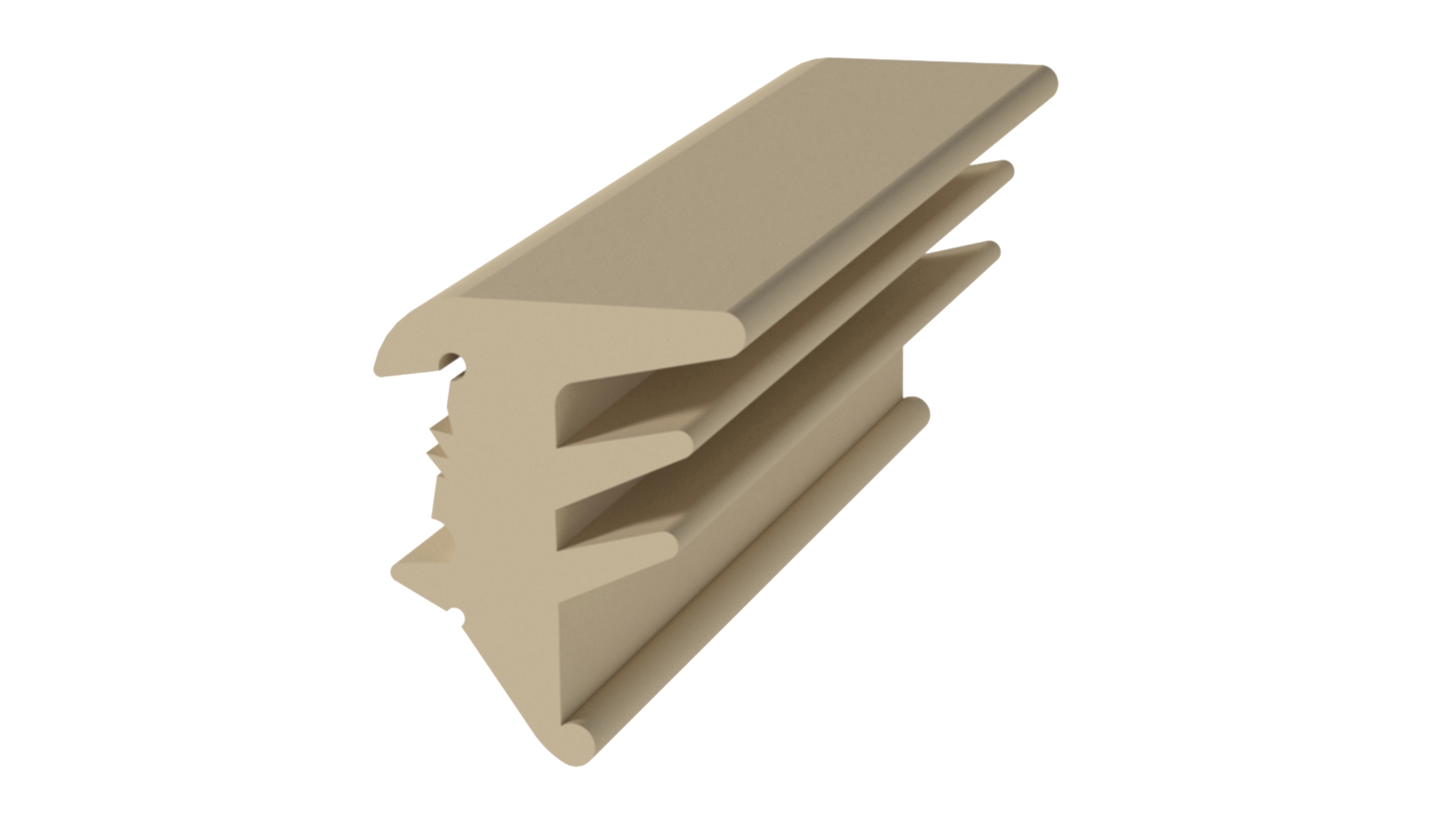 Уплотнитель для деревянных евроокон DEVENTER для сухого остекления, ТЭП, бежевый RAL 1001. Рис. 1