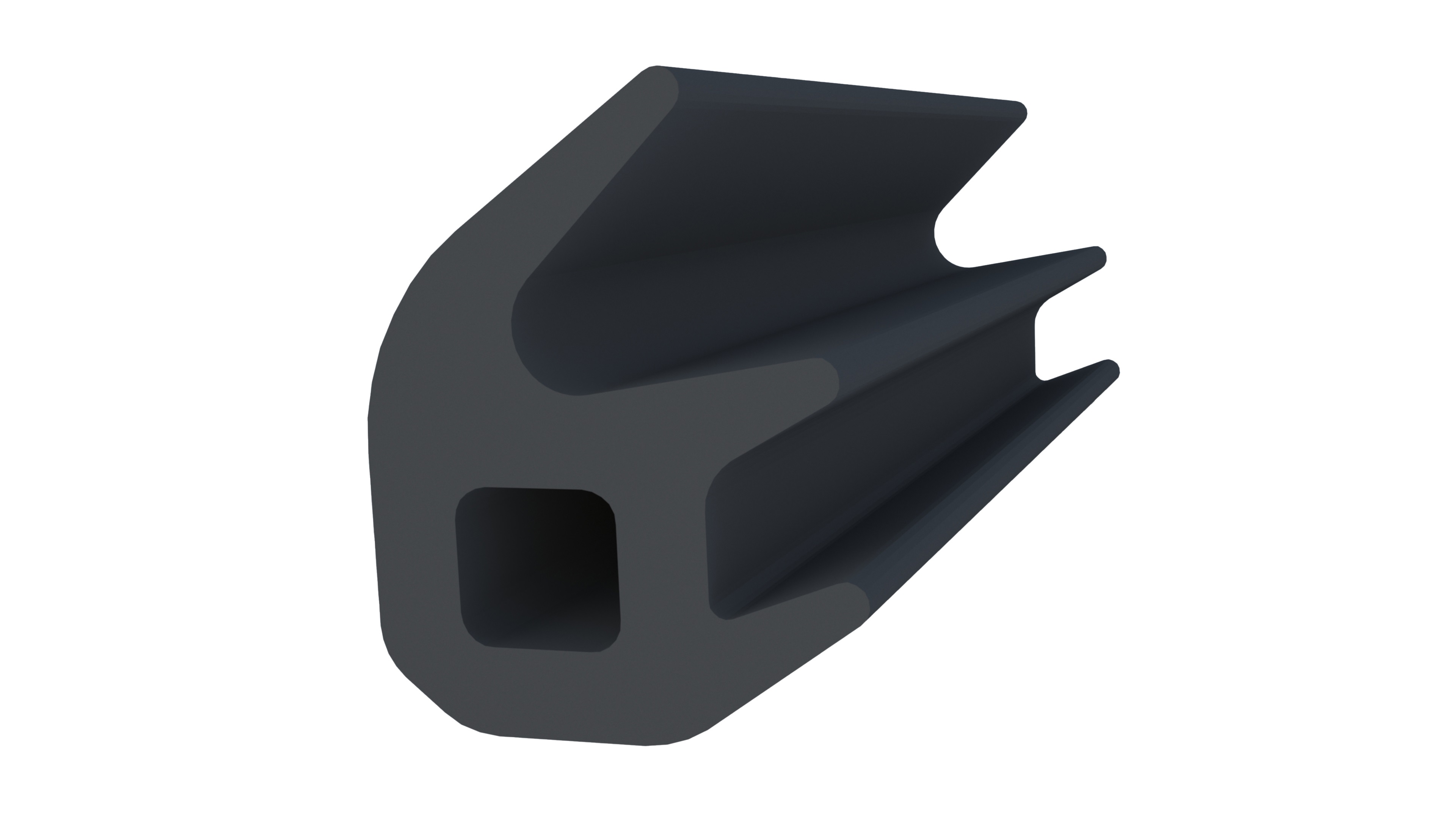 Уплотнитель для деревянных евроокон DEVENTER для сухого остекления, ТЭП, черный. Рис. 1