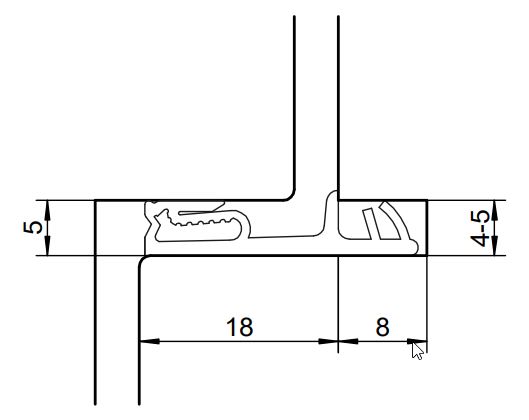 Уплотнитель для деревянных евроокон DEVENTER на фальц, ТЭП, белый RAL 9016. Рис. 2