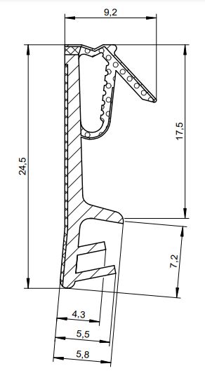 Уплотнитель для деревянных евроокон DEVENTER на фальц, ТЭП, бежевый RAL 1001. Рис. 1 Уплотнитель для деревянных евроокон DEVENTER на фальц, ТЭП, бежевый RAL 1001. Рис. 1
