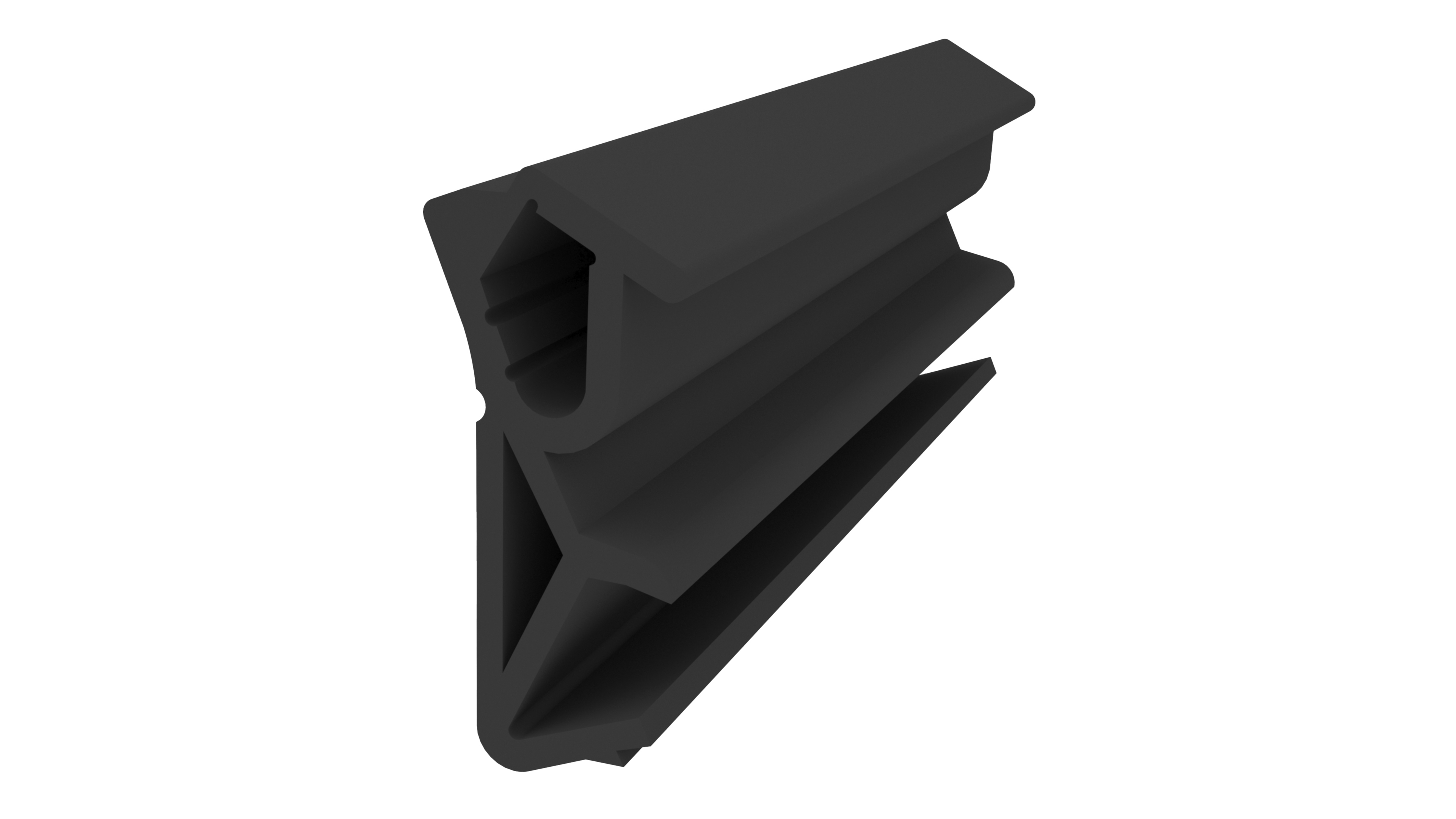 Уплотнитель для деревянных евроокон DEVENTER на фальц створки, ширина паза 4-5 мм, ТЭП, черный RAL 9004. Рис. 1