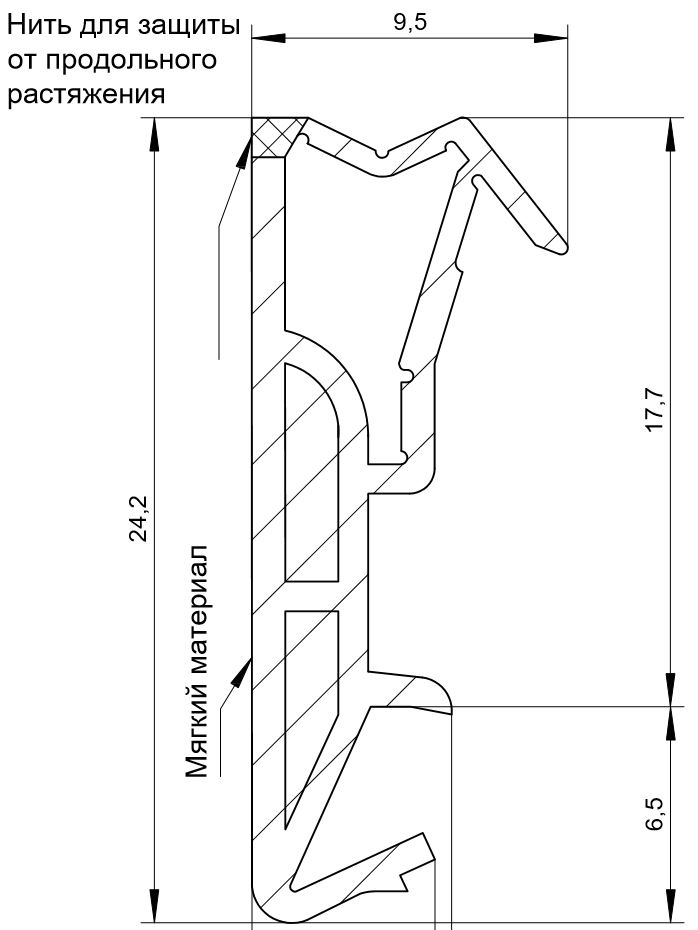 Уплотнитель для деревянных евроокон DEVENTER на фальц створки, ширина паза 4-5 мм, ТЭП, графитовый серый RAL 7024. Рис. 3 Уплотнитель для деревянных евроокон DEVENTER на фальц створки, ширина паза 4-5 мм, ТЭП, графитовый серый RAL 7024. Рис. 3