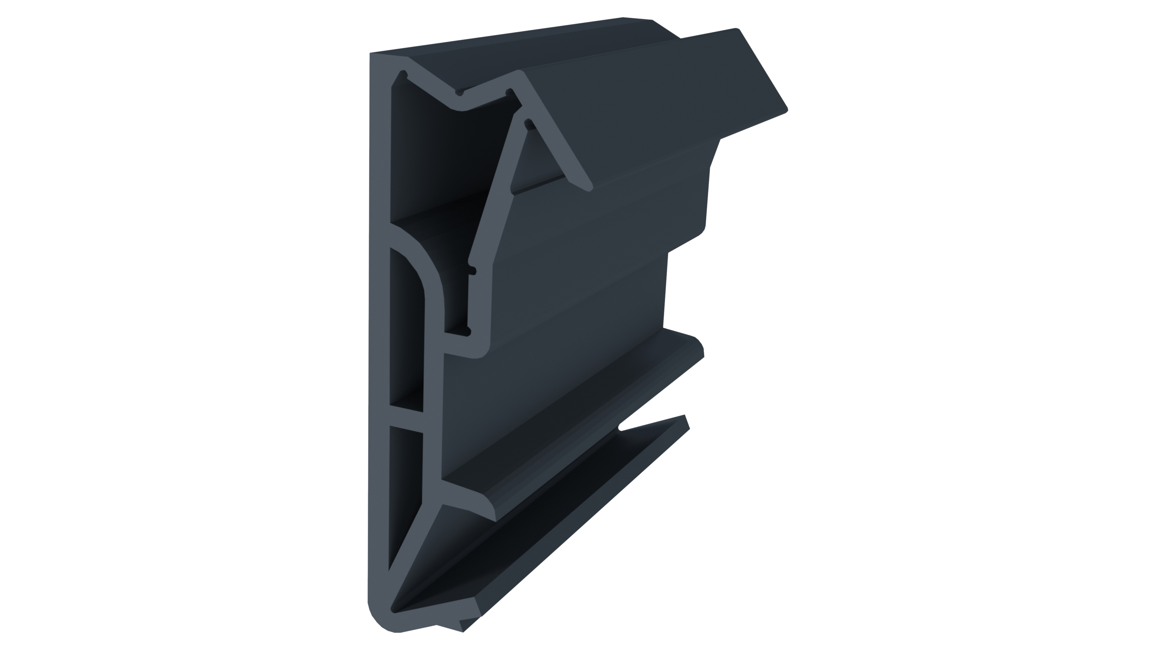 Уплотнитель для деревянных евроокон DEVENTER на фальц створки, ширина паза 4-5 мм, ТЭП, графитовый серый RAL 7024. Рис. 1