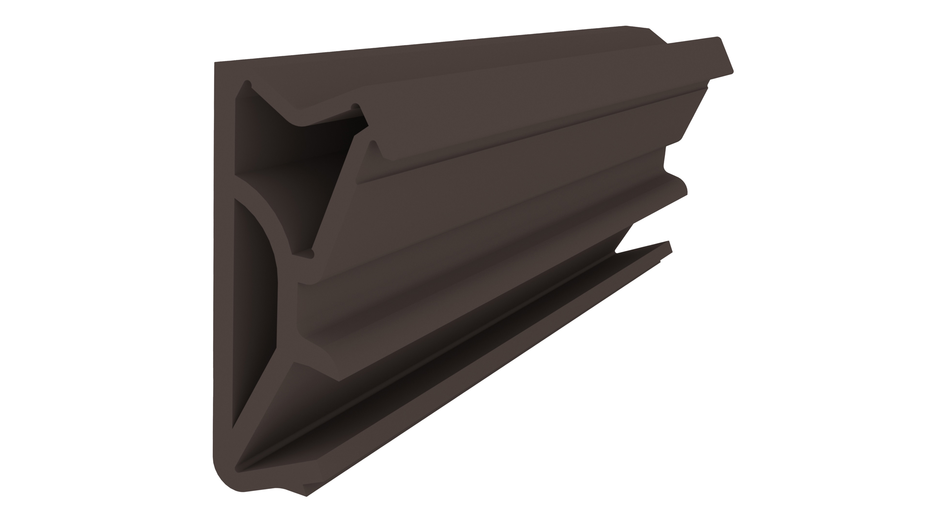 Уплотнитель для деревянных евроокон DEVENTER на фальц створки, ширина паза 4-5 мм, ТЭП, темно-коричневый RAL 8014. Рис. 1