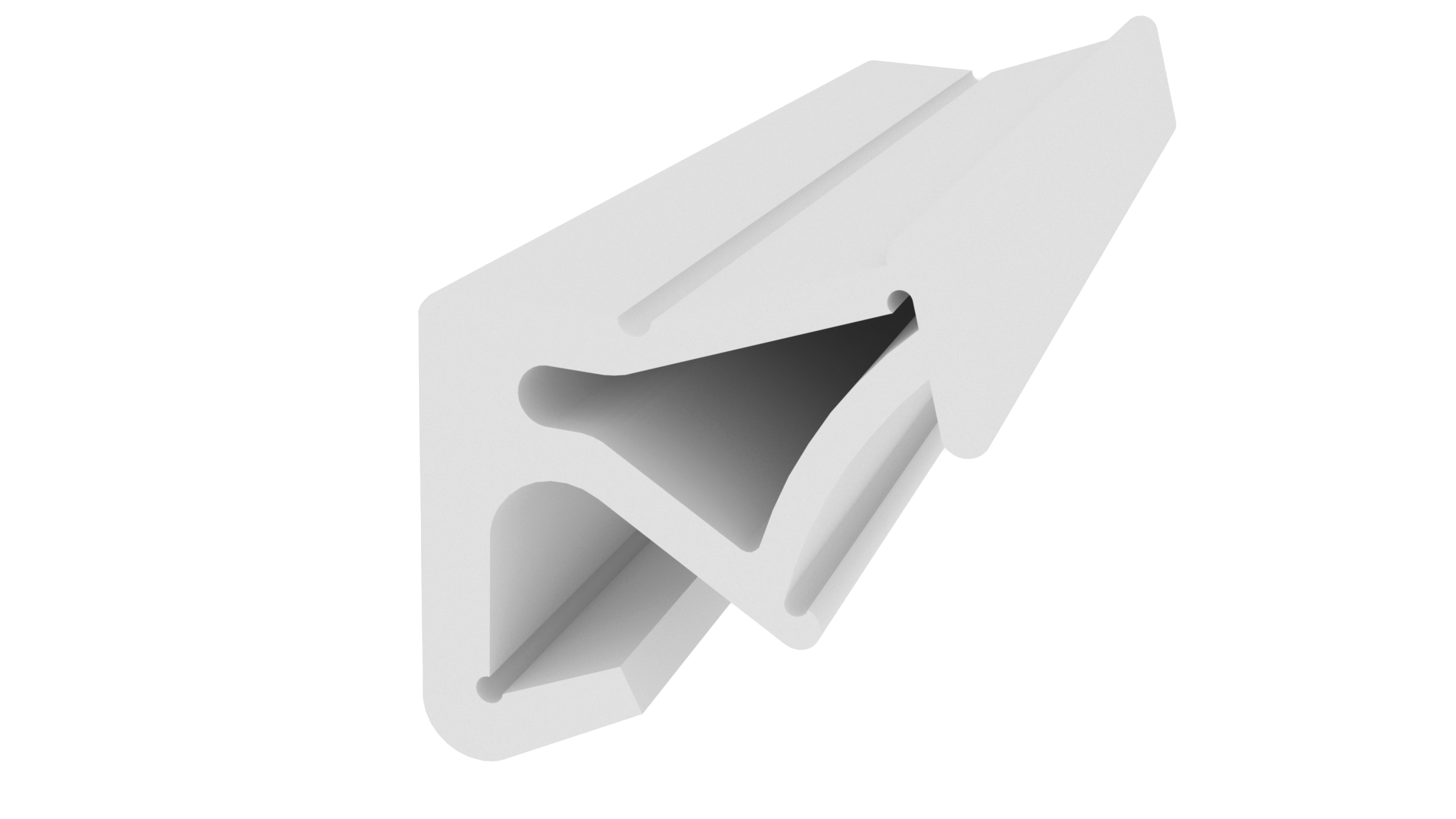 Уплотнитель для деревянных евроокон DEVENTER на наплав створки, ширина паза 3 мм, ТЭП, белый RAL 9016. Рис. 1 Уплотнитель для деревянных евроокон DEVENTER на наплав створки, ширина паза 3 мм, ТЭП, белый RAL 9016. Рис. 1