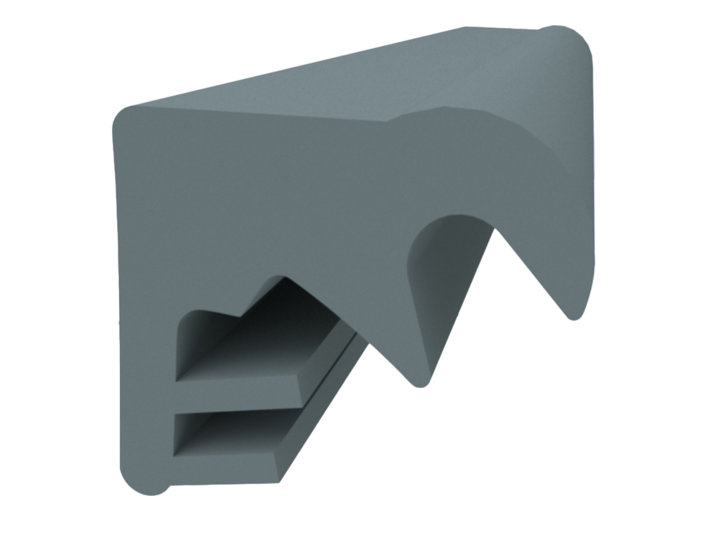 Уплотнитель для деревянных евроокон DEVENTER на наплав створки, ширина паза 3 мм, ТЭП, цинковый серый RAL 7005. Рис. 1