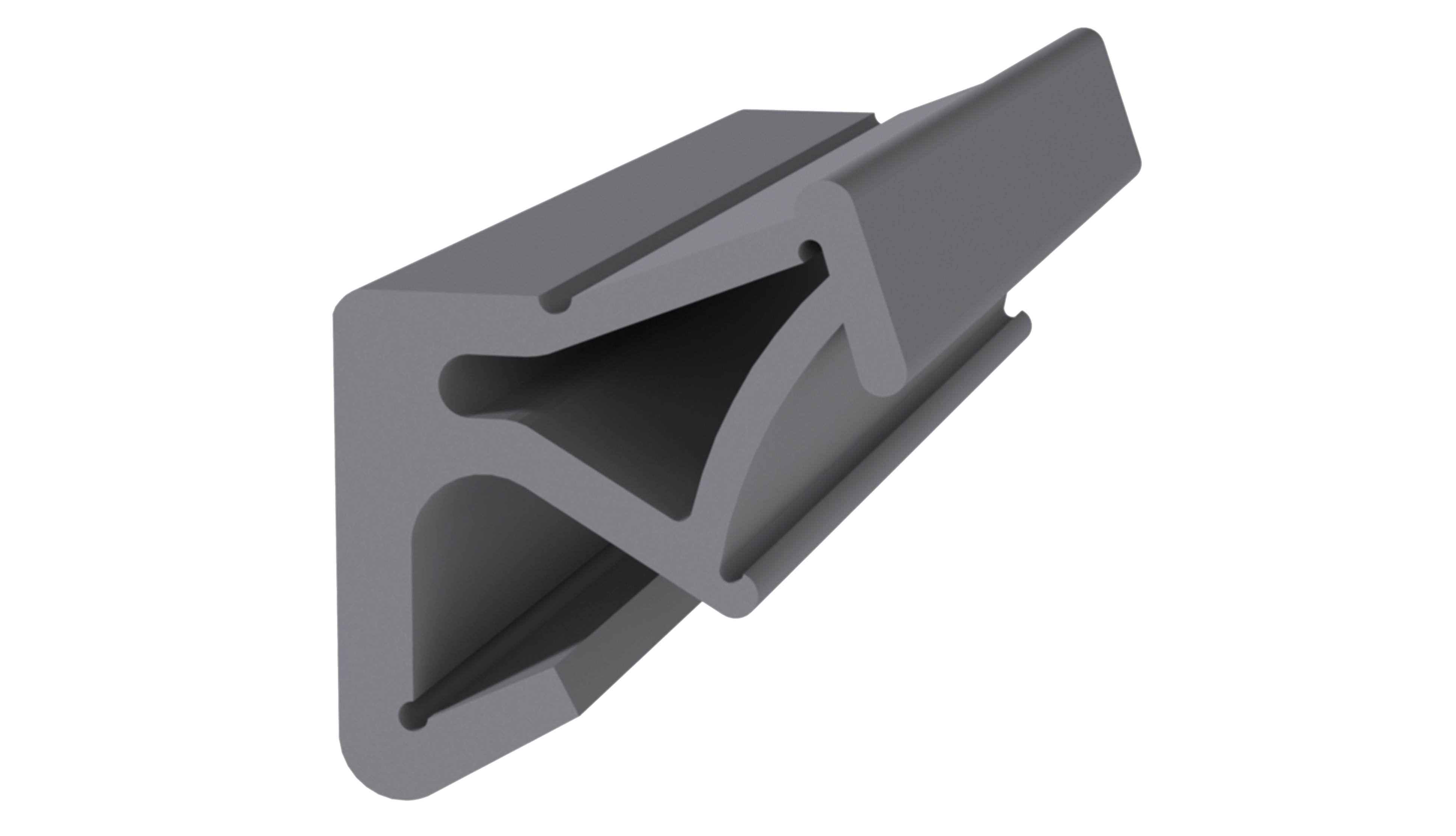 Уплотнитель для деревянных евроокон DEVENTER на наплав створки, ширина паза 3 мм, ТЭП, цинковый серый RAL 7005. Рис. 1