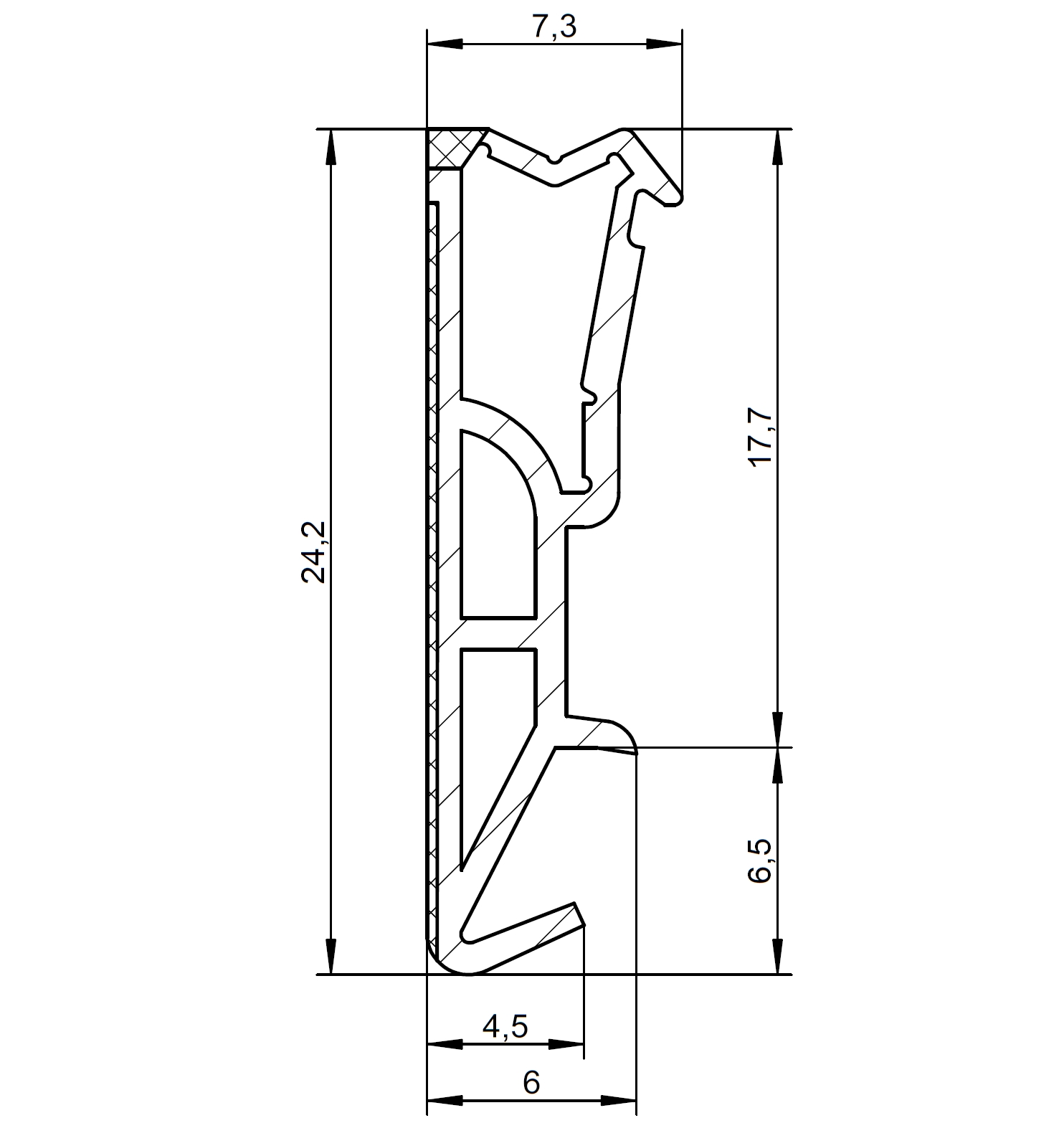 Уплотнитель для деревянных евроокон DEVENTER на наплав створки, ширина паза 4 мм, ТЭП, коричневый RAL 8002. Рис. 2 Уплотнитель для деревянных евроокон DEVENTER на наплав створки, ширина паза 4 мм, ТЭП, коричневый RAL 8002. Рис. 2