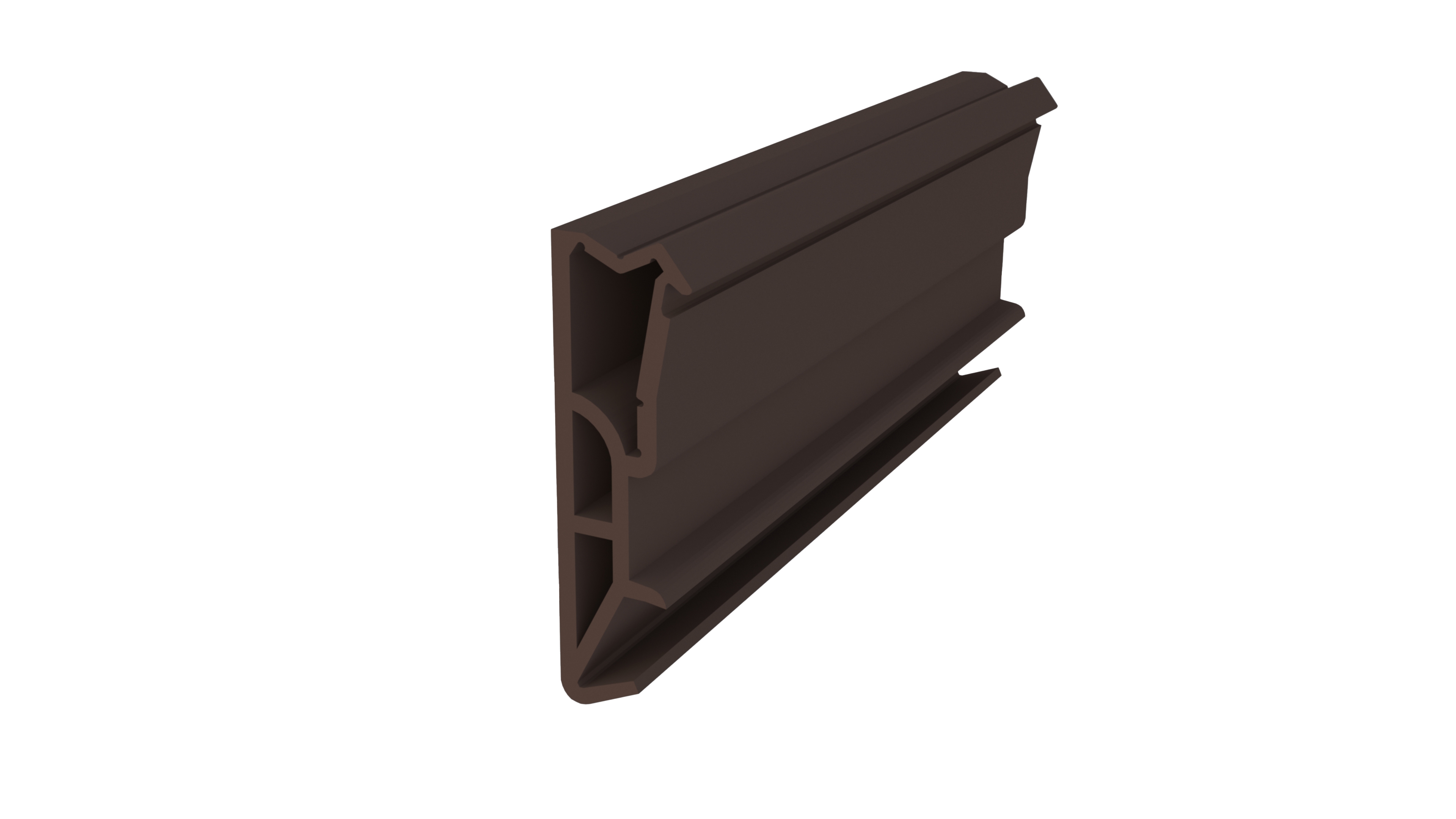 Уплотнитель для деревянных евроокон DEVENTER на наплав створки, ширина паза 4 мм, ТЭП, темно-коричневый RAL 8014. Рис. 1