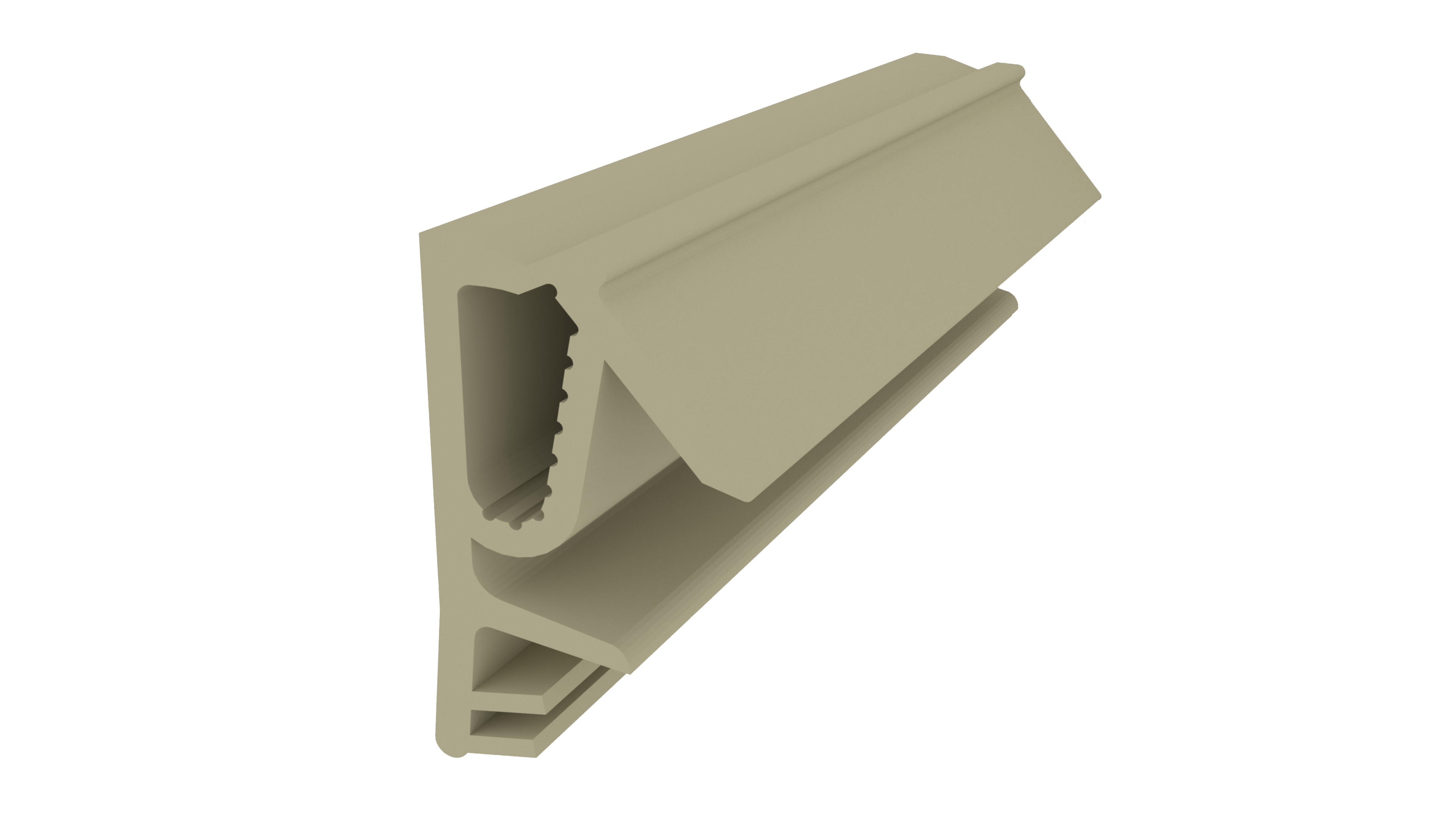 Уплотнитель для деревянных евроокон на наплав и фальц створки, ширина паза 3 мм, ТЭП, беленый дуб. Рис. 1
