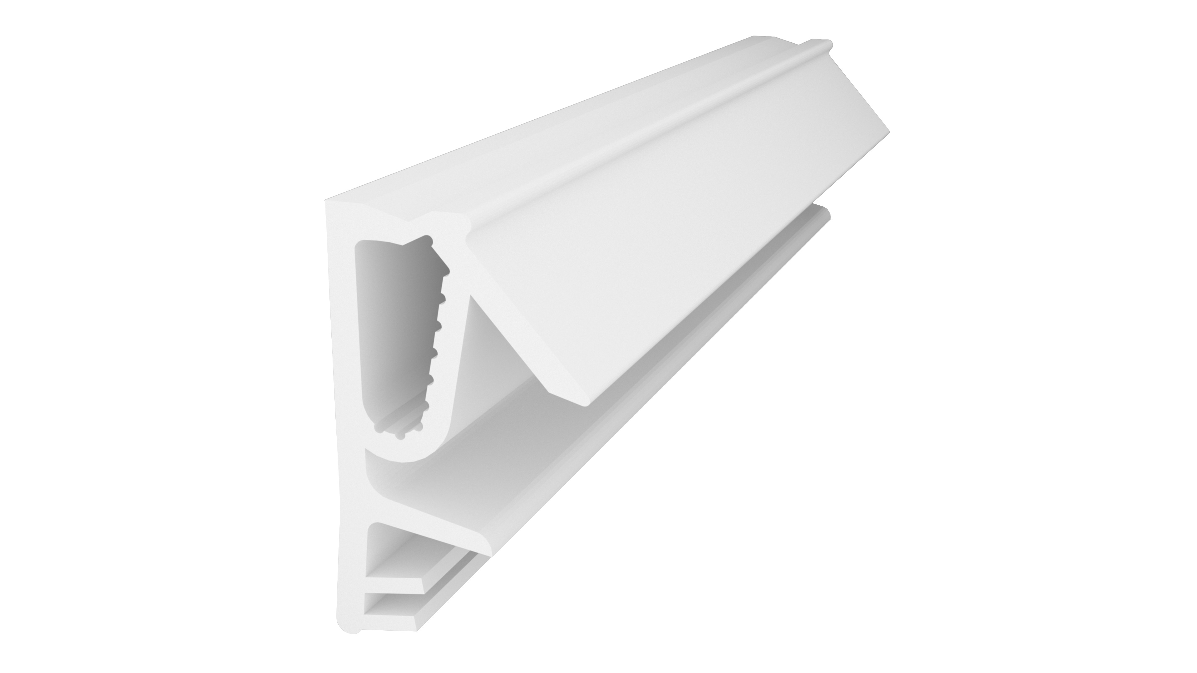 Уплотнитель для деревянных евроокон на наплав и фальц створки, ширина паза 3 мм, ТЭП, белый  RAL 9016. Рис. 1