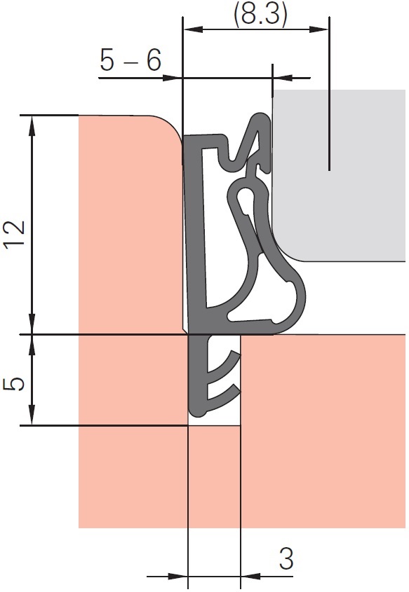Уплотнитель для деревянных евроокон на наплав и фальц створки, ширина паза 3 мм, ТЭП, коричневый. Рис. 3
