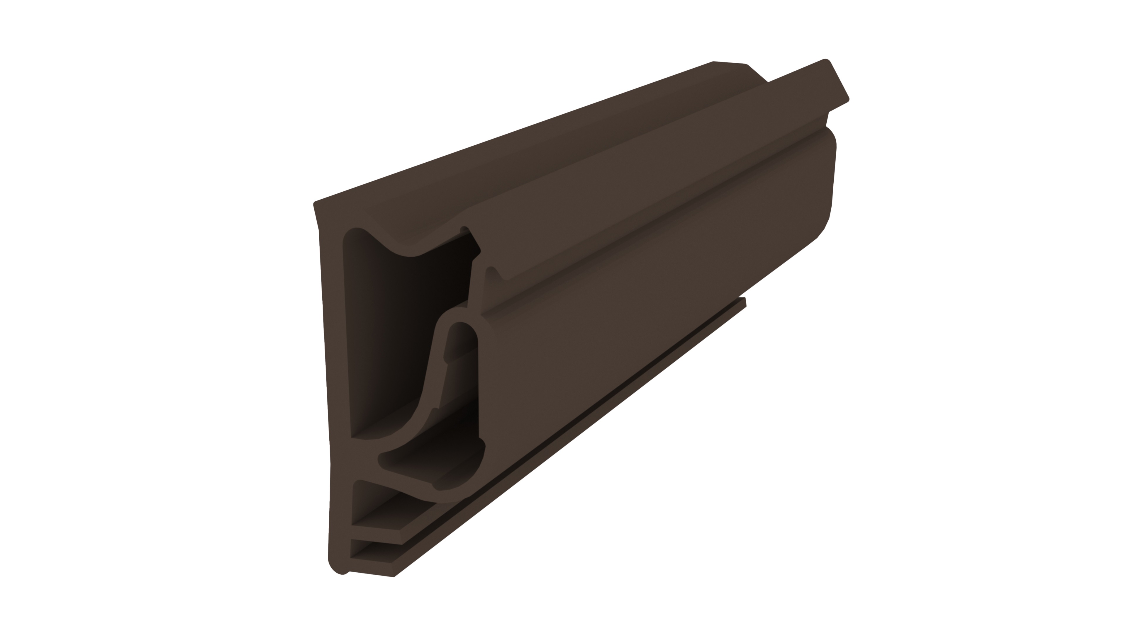 Уплотнитель для деревянных евроокон на наплав и фальц створки, ширина паза 3 мм, ТЭП, темно-коричневый. Рис. 1
