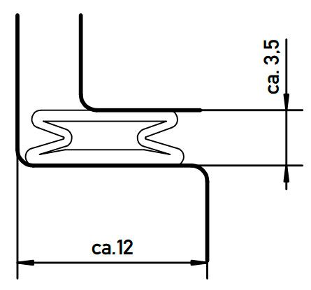 Уплотнитель для модернизации окон DEVENTER на клеевой основе, ТЭП, черный RAL 9004. Рис. 3 Уплотнитель для модернизации окон DEVENTER на клеевой основе, ТЭП, черный RAL 9004. Рис. 3