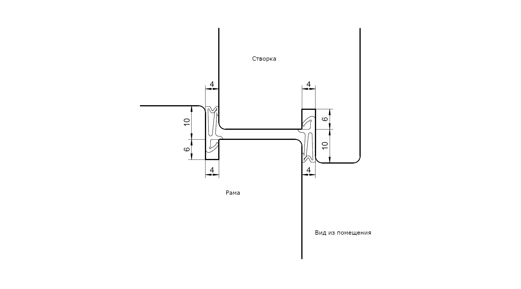 Уплотнитель для модернизации окон DEVENTER, ширина паз 4 мм, ТЭП, белый RAL 9016. Рис. 3 Уплотнитель для модернизации окон DEVENTER, ширина паз 4 мм, ТЭП, белый RAL 9016. Рис. 3
